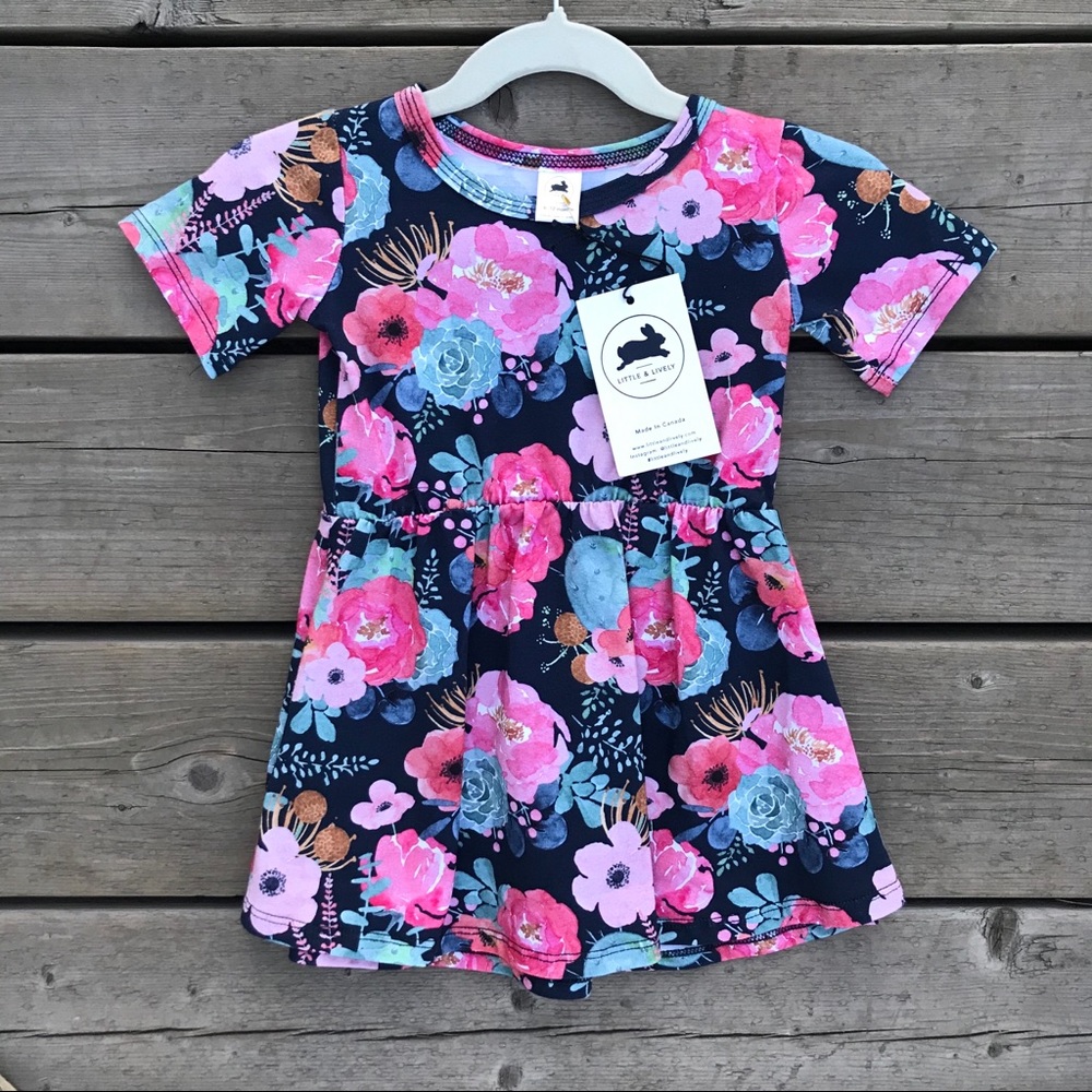 Little & Lively Daphne Dress Cactus Floral